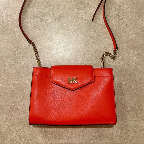 NWOT Michael Kors “Mott” Color Mandarin Crossbody Purse - Picture 1 of 8